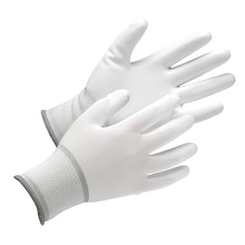Midori Anzen NPU130N Quality Control Gloves, Work Gloves, Low Dust, Anti-Slip, Palm Coating, L, 10 Pairs/Bag