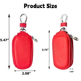QKWL Car Key Case, Key Fob Protector, Key Fob Holder, Key Fob Holder Case, Anti-Scratch and Wear-Resistant, Strong Anti-Oxidation, Suitable for Most Car Keys (Red)