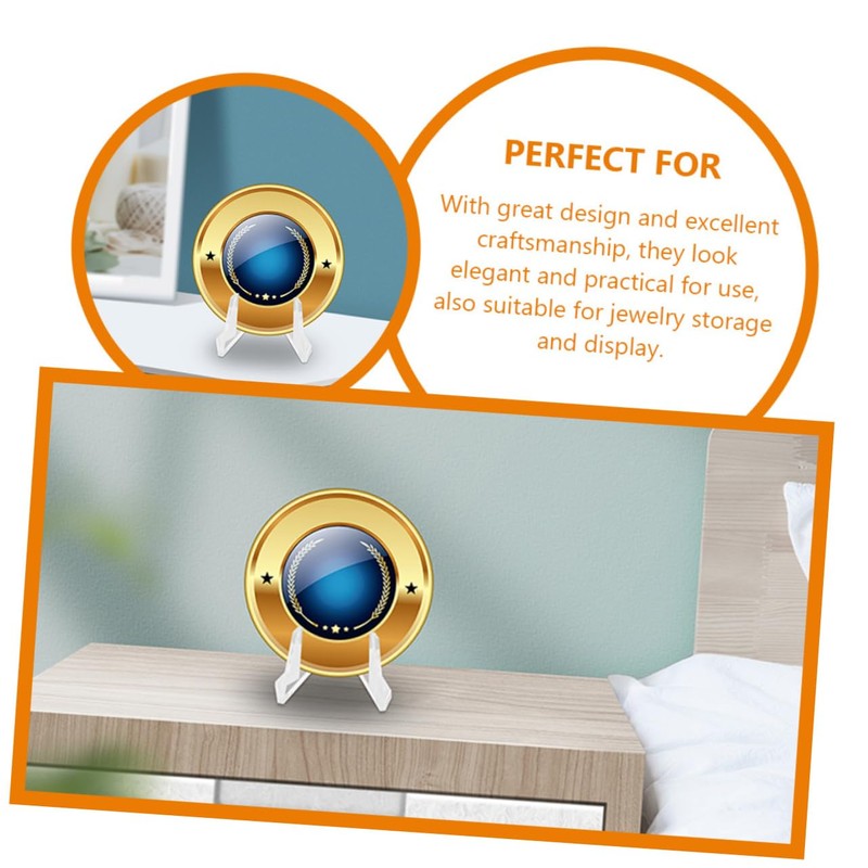 Operitacx 6pcs clear display stand ornament display stand coin holders
