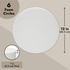 6-Pack 12x12-Inch White Round Foam Circles - 1-Inch Thick Foam
