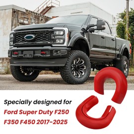 TECHPICCO Tow Hooks Covers for Ford Super Duty F250 F350 F450 2017-2026 Compatible with Ford Super Duty F250 F350 F450 Accessories 2017-2026 (White)