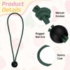 PATIKIL Ball Cords,(20cm, Army Green) (25Pcs), Polyester Black Ball Bungee