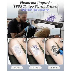 Phomemo 50 Sheets Tattoo Transfer Paper, A4 Size Stencil Transfer Paper for Tattooing, Thermal Tattoo Stencil Paper Compatible with TP83 M08F TP87 Tattoo Printer & Tattoo Transfer Kit Tattoo Supplies