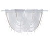 ANCLLO 3 Panels White Solid Waterfall Valance Window Curtain Linen