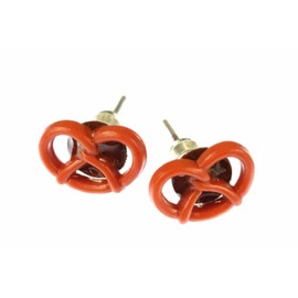 Bavaria Oktoberfest Pretzel Brezel October Stud Earrings Mini Bling Plug Set 1 cm