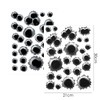 CHSZSH 2 Bullet Hole Stickers Black PVC Distressed Simulated Bullet