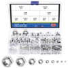 Glarks 370Pcs 304 Stainless Steel Hex Nuts Assortment Kit, 9