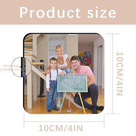 18 PCS Sublimation Coasters Blanks Bulk, 4x4 Inch Square Blank Cup Mat Rubber for Sublimation Transfer Heat Press Printing DIY Crafts