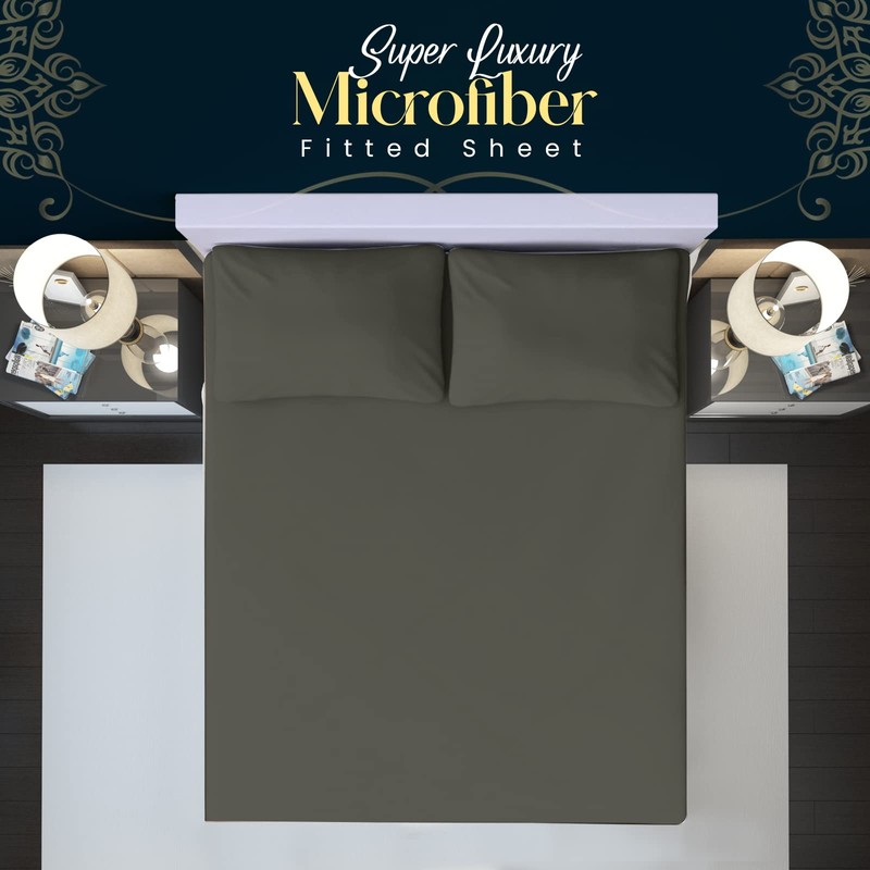 Sunshine Comforts Microfiber Fitted Sheets Breathable, Anti Wrinkle 26cm Deep