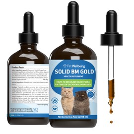Pet Wellbeing Solid BM Gold for Cats - Supports Healthy Digestive Function, Solid Stools, Normal Bowel Movements, Bayberry, Oregon Grape - Veterinarian-Formulated Herbal Supplement 4 oz (118 ml)