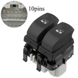 ZEALfix Window Regulator Switch 8200214939 Front Left Driver Side for Clio 2005-2012 Mode Twingo 82 00 214 939