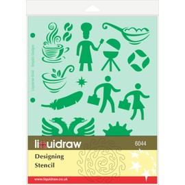 Liquidraw Design Stencils for Crafts, Layering Stencils Scrapbooking Flower Craft Painting Letter Stencil Template