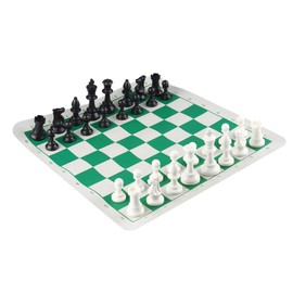 Nicear Tournament Chess Mat Portable Pu Leather Tournament Roll Up Chess Board Chess Rollable Chessboard Lightweight & Non Slip