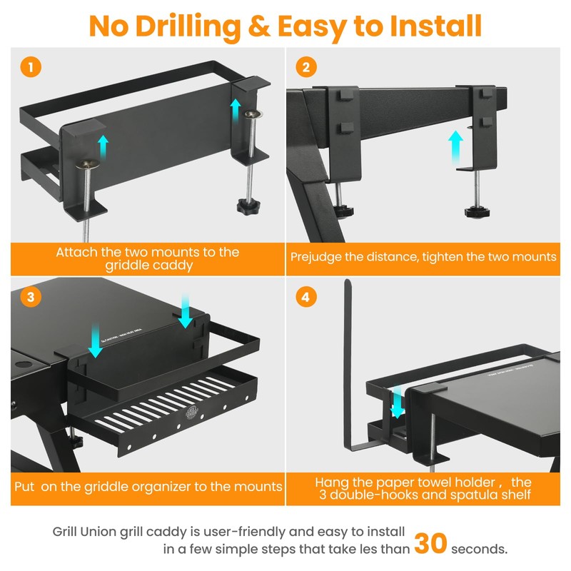 Blackstone Caddy, Grill Griddle Caddy for 28"/36" Griddles, Space Saving