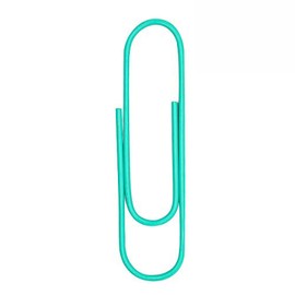 50 Pack Large 4 Inches Long Jumbo Paper Clips - 100mm Office Supply Accessories - Cute Paper Needle - Heavy Duty Bookmark(Turquoise)