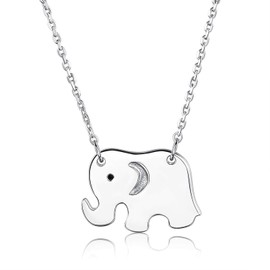 AM ANNIS MUNN Good Luck Necklace - 925 Sterling Silver Elephant Pendant Necklace Christmas Day Jewelry Birthday Gift for women
