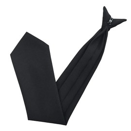 Trimming Shop Clip-On Black Neck Tie Soft Polyester For Formal Wear, Weddings, Prom Party, Celebration, Parties, Unisex Classic Design Ultra Modern Style