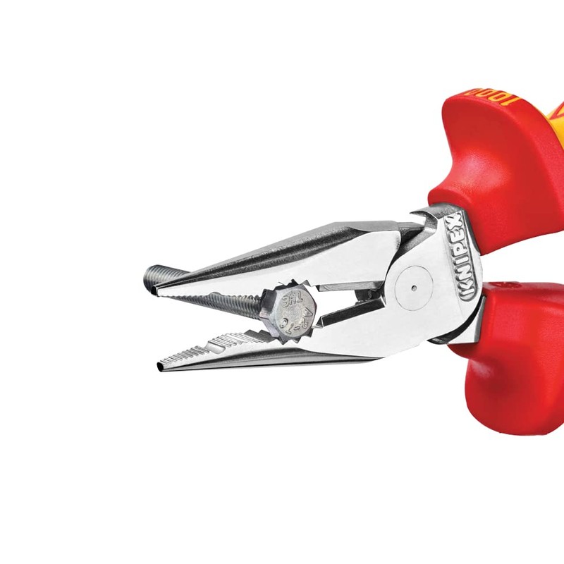 Knipex Needle-Nose Combination Pliers chrome-plated, insulated with multi-component grips, VDE-tested