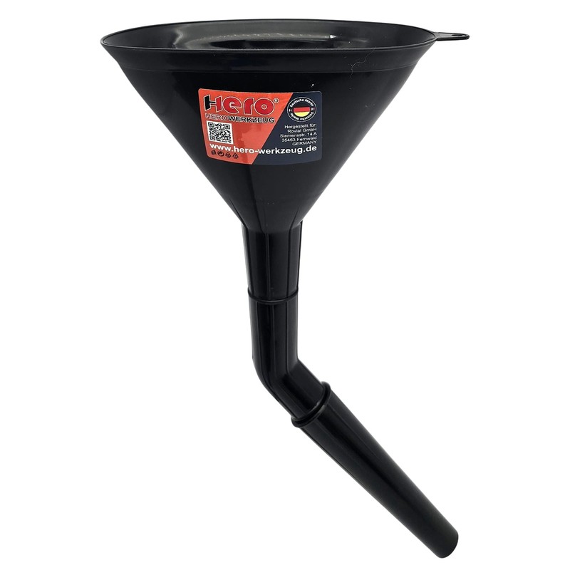 Hero Angled / Straight Funnel with Strainer Oval Oil Funnel