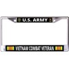 U.S. Army Vietnam Combat Veteran Chrome License Plate Frame