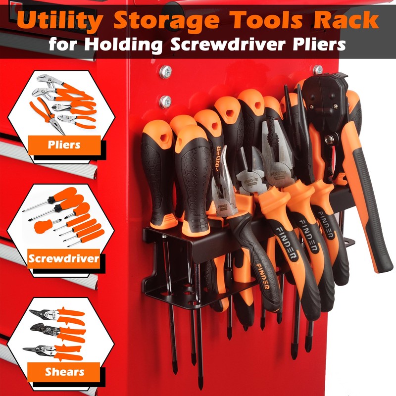 ULIBERMAGNET Magnetic Screwdriver Rack,Heavy Duty Magnetic Tool Holder,Pliers Organizer Rack