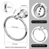 Silver Crystal Towel Ring, Chrome Bathroom Towel Holder Ring, Bathroom