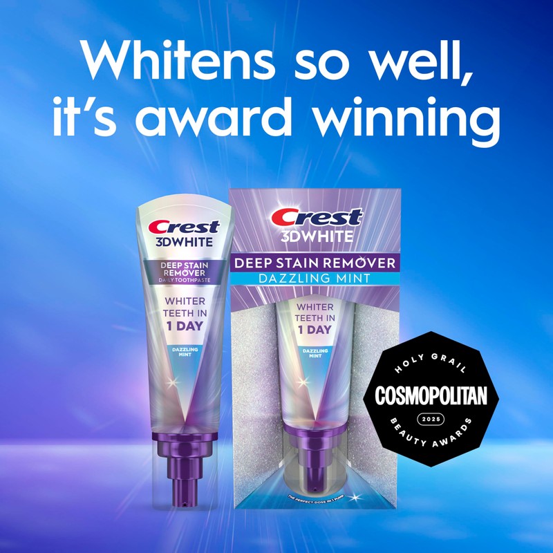 Crest 3DWhite Brilliance Deep Stain Remover Dazzling Mint Toothpaste -