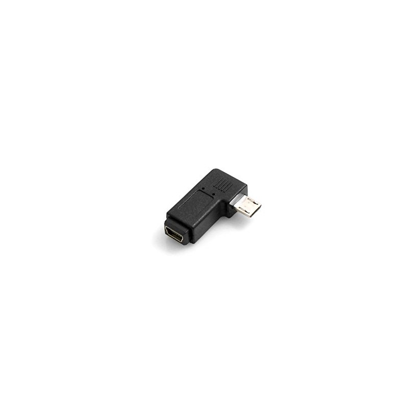 SYSTEM-S Mini USB Female to Micro USB Male 90° Left