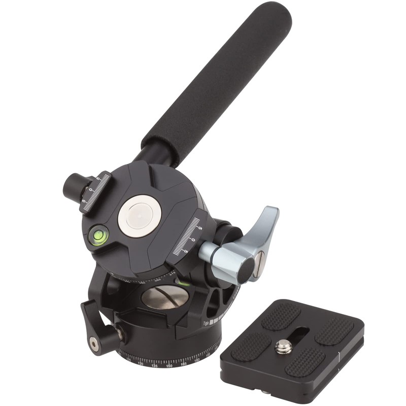 LEFTFOTO Dual Panoramic Tripod Liquid Head, Mini Pan Tilt Head,