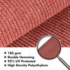 KANAGAWA Sun Shade Sail 10'x13' Rust Red Rectangle UV Block