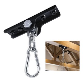 VANROUG Heavy Punch Bag Hanger, Heavy Duty Bag Hangers, 360° Rotatable Wall Ceiling Mount, Wooden Beam Hook for Boxing, Muay Thai Training, Aerial Yoga, Swing and Hammock