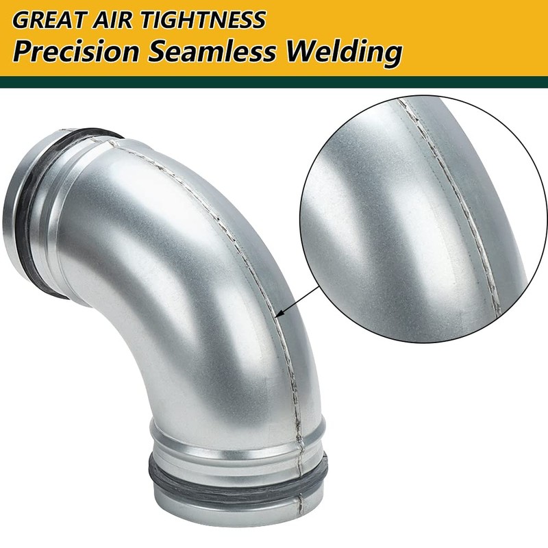HVAC Duct Elbow 4 inch, A-KARCK 90 Degree Duct Connector