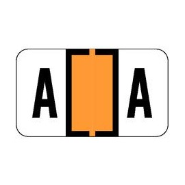 AMZfiling Alphabetical File Folder Labels- Letter A, Orange, Jeter Compatible (Polylaminated, 225/Package)