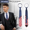UETLRO Pre Tied Adjustable Men's Patriotic Neckties American Flag Ties