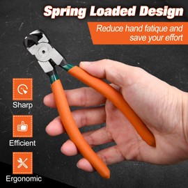 LEONTOOL Diagonal Pliers for Flush Cut Plastics, 45° & 90° Angled Wire Cutters for Crafting, Wire Side Cutter Clipper, Precision Wires Snips Flush Cutter for Jewelry Making, Electronic, Model, Floral