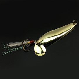 OriGlam 4pcs Metal Jigs Fishing Lures, Sinking Metal Spoons Sinker Spoon, Swimbait Jigging Lures Bait, Fishing Spinner Spoons, Hard Lures Metal Spoon for Pike, Salmon, Bass