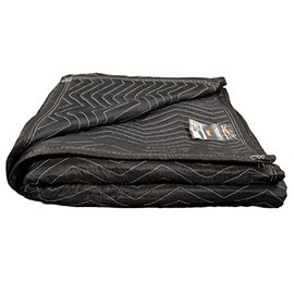 US Cargo Control Preferred Mover Moving Blanket - 80 Inches Long By 72 Inches Wide - Strong and Durable Black Polyester Material - Protect Your Valuables During A Move Or While In Storage