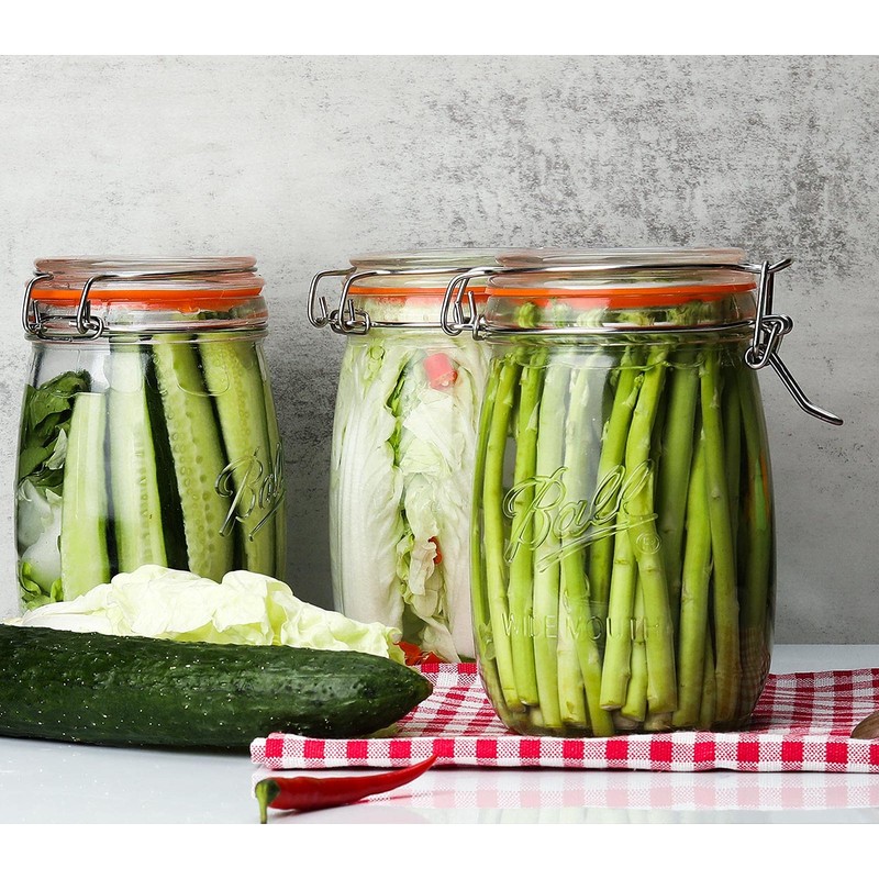 Anwoi Wide Mouth Glass Jars with Airtight Lid 32OZ 4