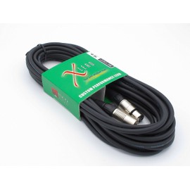 X-LEAD MC10GD100BK Gold Series - Very Good Quality Professional Microphone Cable - XLR/XLR - Original Inco Connector - (10 m Black) - Made in Italy - by Inco