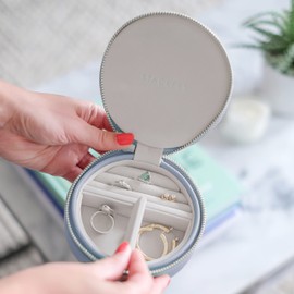 Stackers Round Travel Jewellery Box Lavender