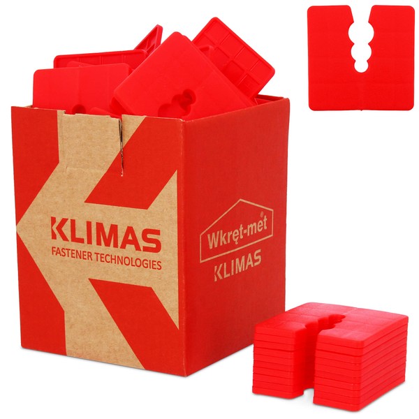 Klimas® Spacer Plastic 3 mm 50 Pieces Spacers Set Red