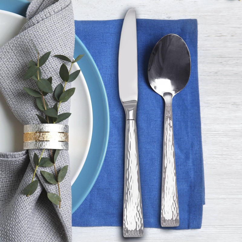 Hampton Forge 894116 Brocade Hammered 65Pc Set