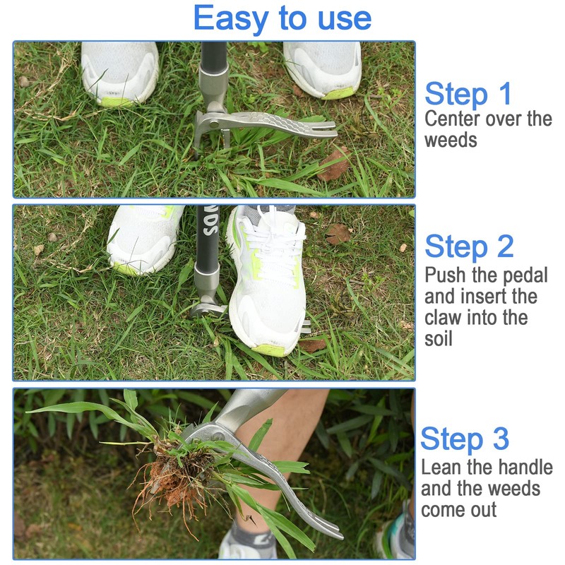 SOMOLUX 52'' Weed Puller Stand-up Weeder Weeding Tool for Gardening