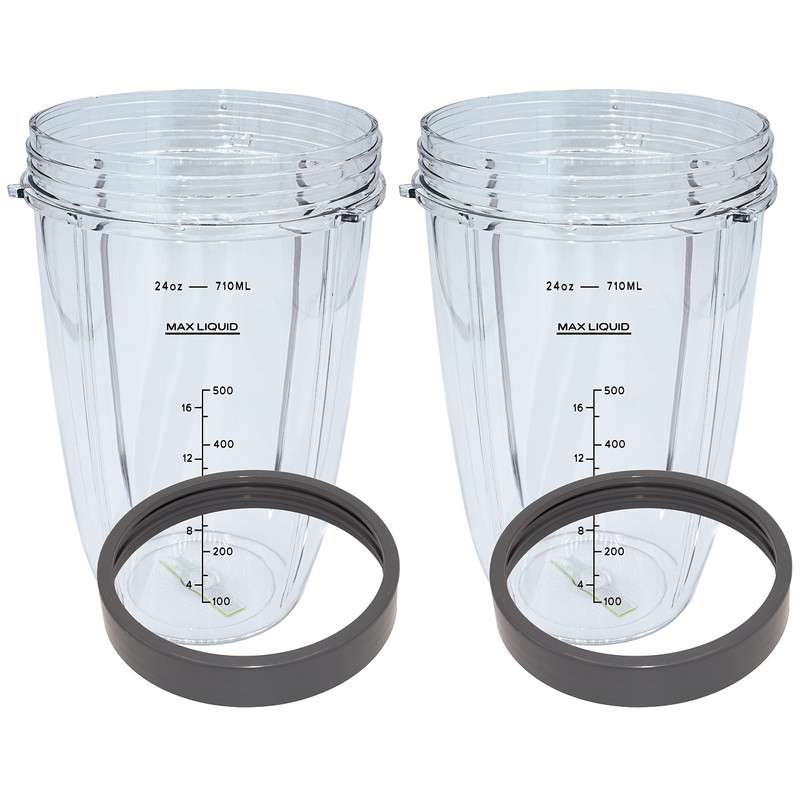 Blendin 24 Ounce Tall Cup Jar with Lip Rings, Compatible