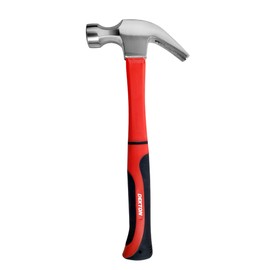 Dekton 16oz Fibreglass Claw Hammer-Anti-Slip Handle| Shock-Absorbing Fibreglass Core| Durable Steel Head| Precision Balanced| Heavy-Duty Nail Removal| Ideal for Construction, Carpentry| High Resistant