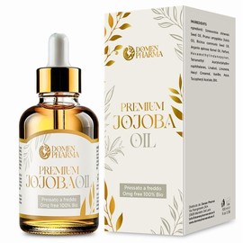 Jojobaöl – Jojobaöl für Haar und Haut, Premium-Qualität, vegan, pflegt, beruhigt und spendet Haut, Haare und Bart – 100% Made in Italy