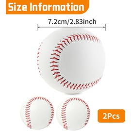 ASQzhuLIWing 2pcs Standard 9 Inch Baseballs, One Soft Ball and One Hard Ball, Baseballs for Practice and Competition, Baseball Training Balls for Youth and Adult Outdoor Sports