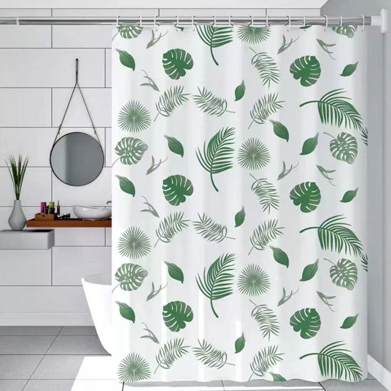 MINI BOXX Cortinas Para Baño Ducha Con Ganchos Impermeable Y