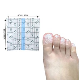 Paquete de 100 protectores impermeables para dedos de los pies y dedos, cinta adhesiva desechable para el tratamiento de uñas, fortalecedor, hongos, u