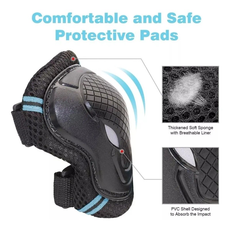 Kits De Protección De Rodillas, Codos Y Manos 6 Piezas